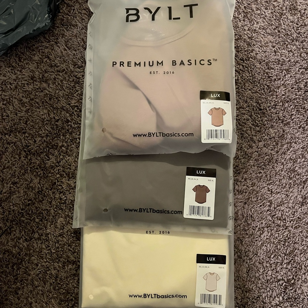 BYLT Drop Cut Lux short sleeve shirts BRAND NEW